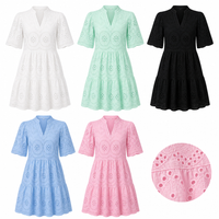 Viona Lace Eyelet Ruffle Mini Dress