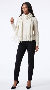 Der Classique Schal – Creme