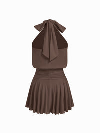 Valeria – Neckholder-Minikleid mit Schleife