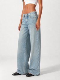 Low Waist Wide Leg – Sand Bleach
