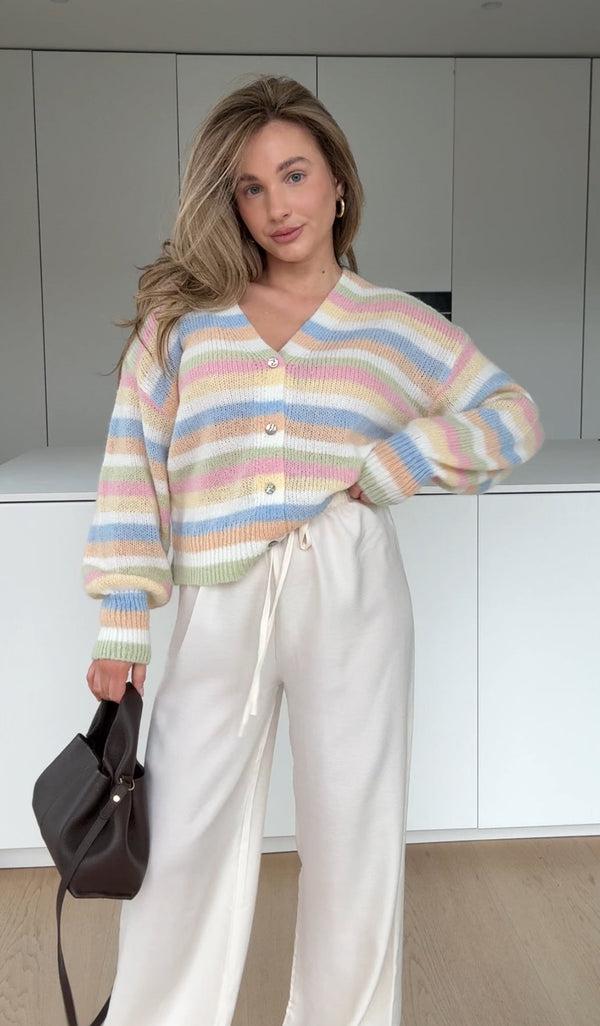 Rainbow Cardigan Pastell