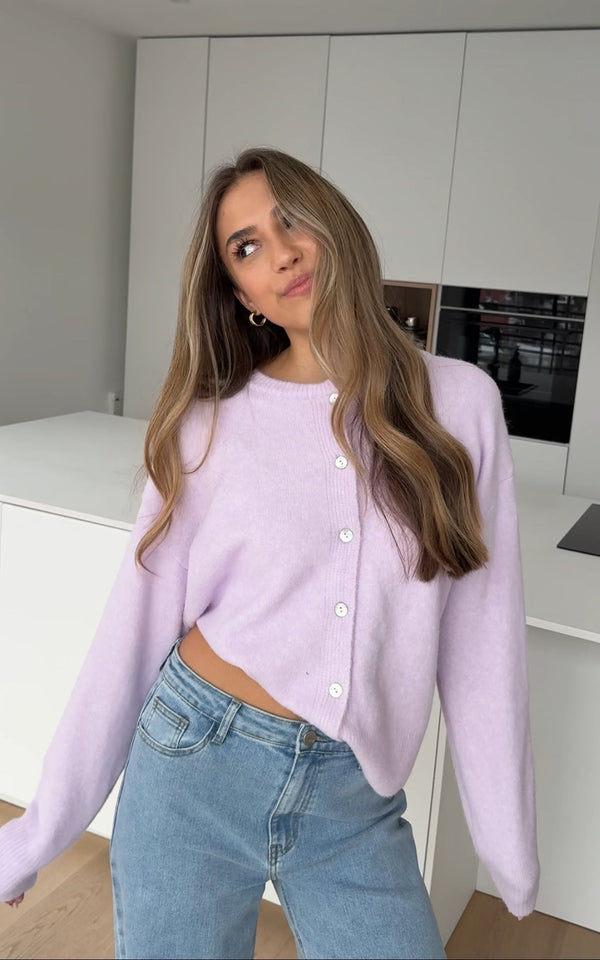 Simple Cardigan Lilac