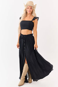 Lucia Maxi Skirt and Crop Top Set