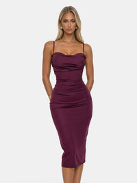 Cowl Neck Bodycon Midi Dress