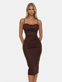 Cowl Neck Bodycon Midi Dress