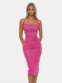 Cowl Neck Bodycon Midi Dress