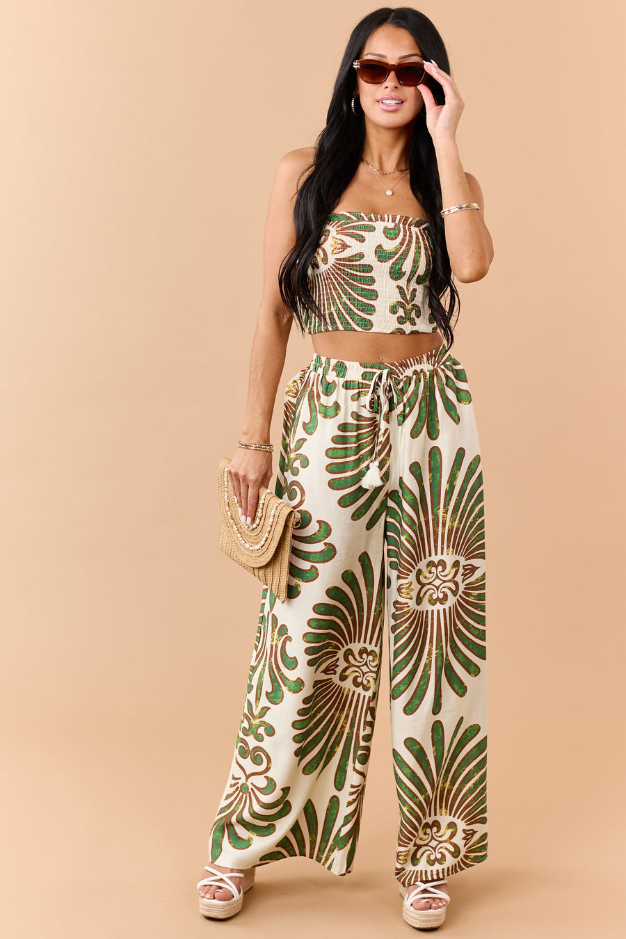 Daniela Bandeau Top and Trousers Set