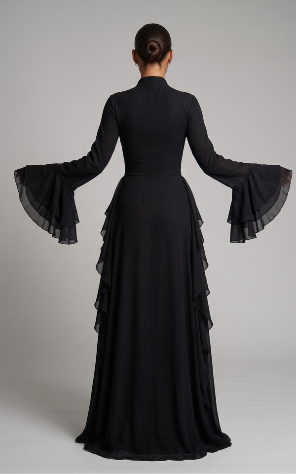Elegantes Abaya mit Volants