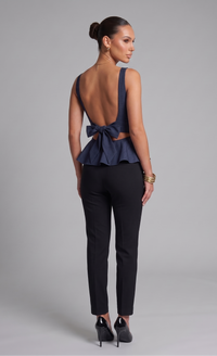 Peplum Bow Top