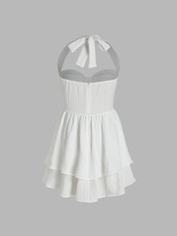 Adriana – Volant-Minikleid mit Neckholder