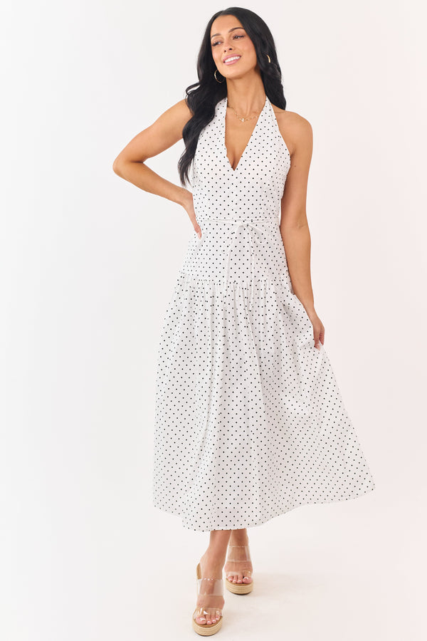 Estela Polka Dot Cotton Maxi Dress